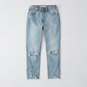 Abercrombie High Rise Ankle Mom Jeans